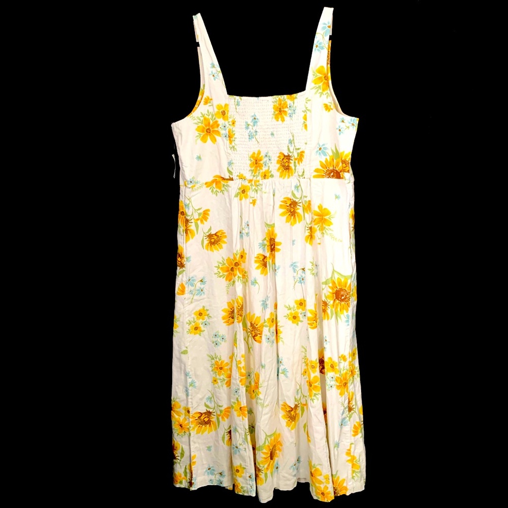 Old Navy White Maxi Dress with Yellow Floral Print - Picture 4 of 10